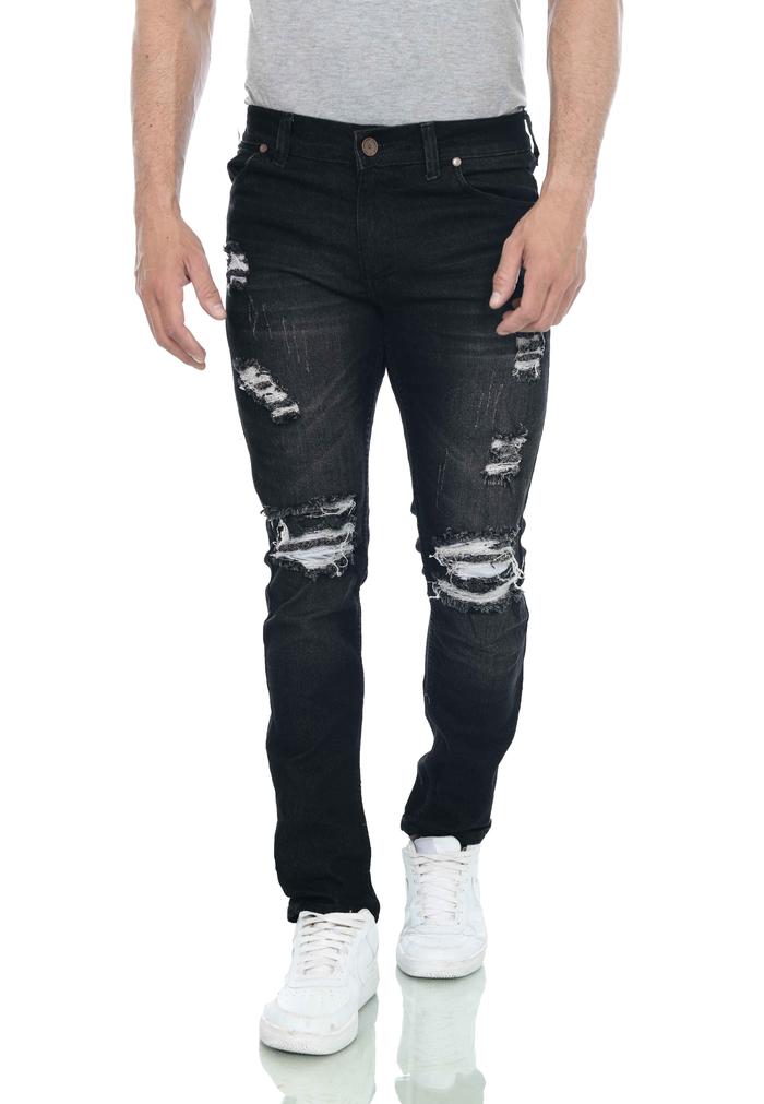 Gambar Ripped Pants Denim AlfheimCloth.Inc Slim Fit Men Dark Inferno Models - Dark Inferno, S dari ALFHEIM CLOTH.INC undefined Tokopedia