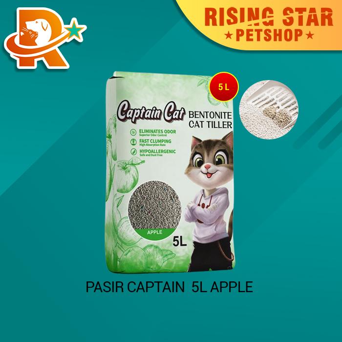 Gambar Pasir Kucing Gumpal Wangi Captain Betonite 5 Litter - APPLE dari Rising Star Petshop undefined Tokopedia