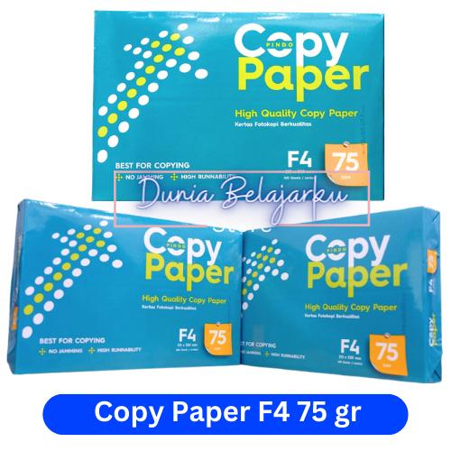 Gambar Kertas HVS Folio F4 75 Gram Copy Paper / HVS F4 CPB / 1 RIM 500 Lembar dari Dunia Belajarku undefined Tokopedia