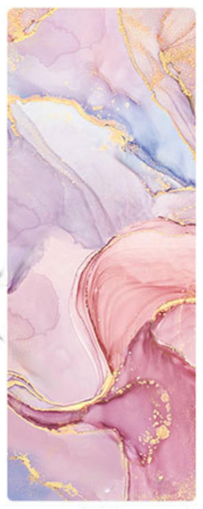 Gambar Travel Yoga Mats Premium 1,5mm Motif Mewah Foldable Ringan Anti Skip - Pink Abstrak dari Warung Kacao undefined Tokopedia