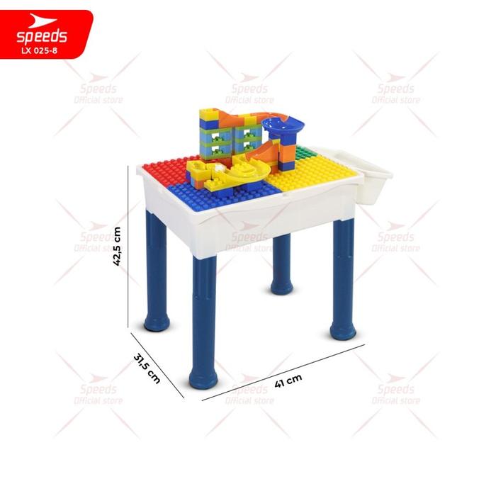 Gambar MEJA LEGO EDUKASI / MEJA LEGO / MAINAN EDUKASI / LEGO BLOK 2 In 1 - Meja+Lego 025-8 dari Happyplayhouseid undefined Tokopedia