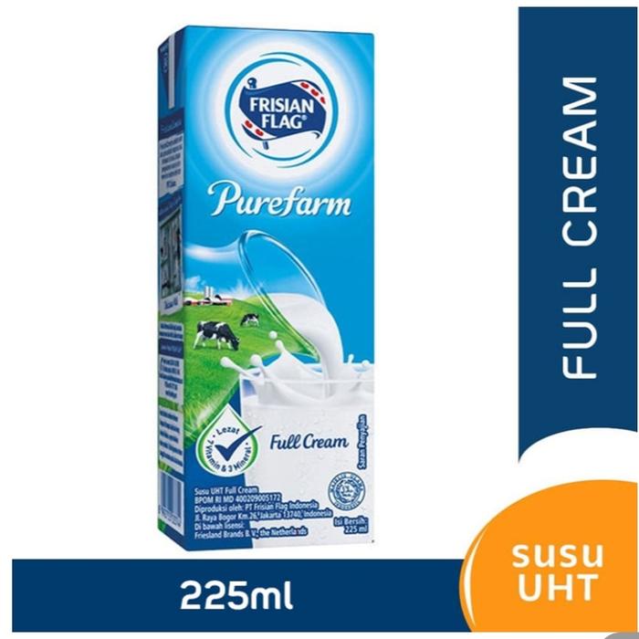 Gambar FRISIAN FLAG Purefarm Susu UHT Full Cream 225 ml dari Hiven Store undefined Tokopedia