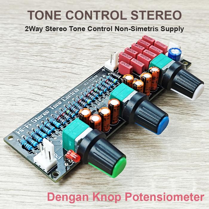 Gambar Tone Control Stereo 4TR Bass Treble 2-Way Power Non Simetris Amplifier - Dengan Knop dari Rajacell Bekasi undefined Tokopedia