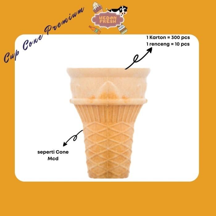Gambar Cone Ice Cream Premium Seperti Cone McD Karton/Dus isi 300 pcs dari Hedon Fresh undefined Tokopedia