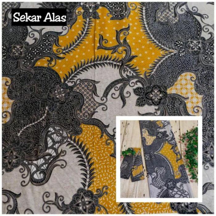 Gambar Bahan meteran kain batik kuning panjang 2 meter lebar 1 meter - kuning J, motif batik dari Fazaxnuril.id undefined Tokopedia