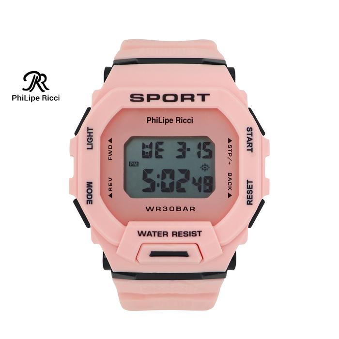 Gambar PhiLipe Ricci Jam Tangan Pria Wanita Digital Sport Unisex Water 1936 - Peach dari PhiLipe Ricci undefined Tokopedia