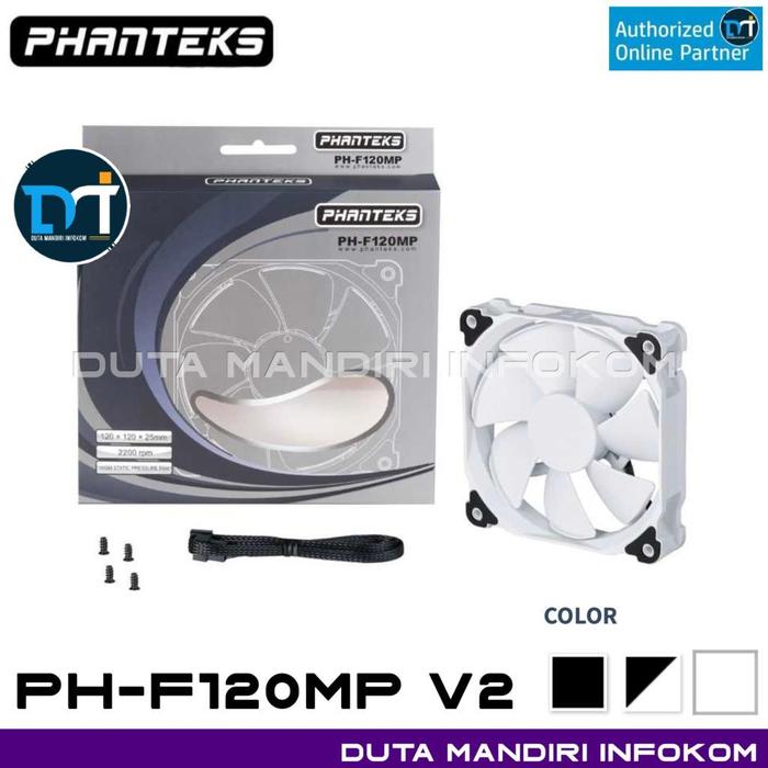 Gambar Phanteks PH-F120MP Black - Radiator Fan PWM 120mm Gaming Case Fan - White Edition dari Duta Mandiri Infokom undefined Tokopedia
