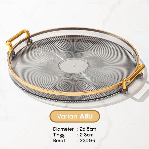 Gambar Nampan Aesthetic Plastik Bulat Baki Transparan Wadah Perhiasan Rumah B - Abu-abu dari Bandung Stainless Steel undefined Tokopedia