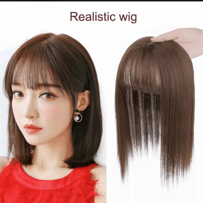 Jual WIG TOUPEE 3D PENAMBAH VOLUME RAMBUT KLIP PONI DEPAN BELAKANG
