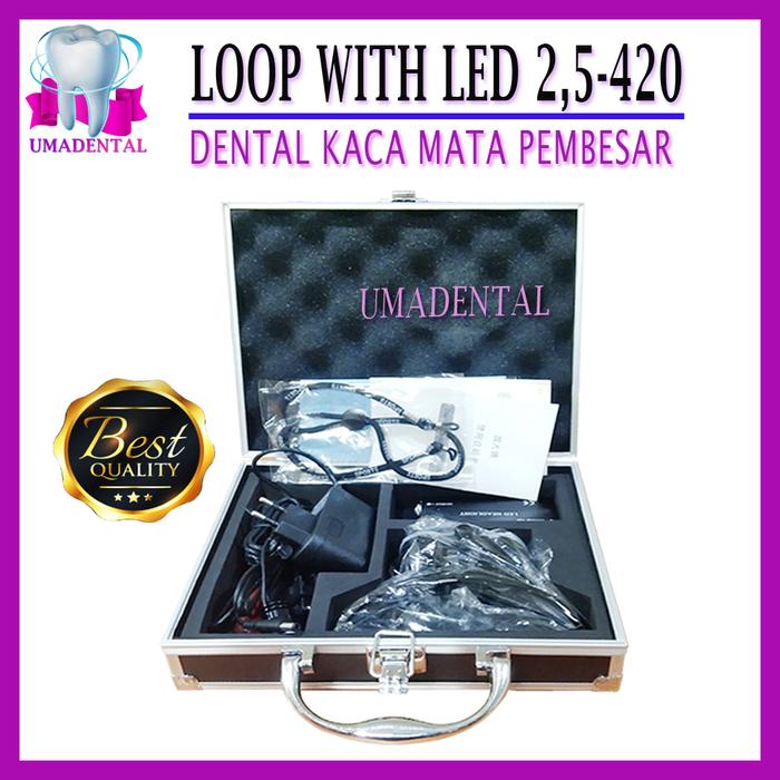 Jual Loop Loupe Lup With Led Kaca Mata Pembesar Dental Loops Dental ...