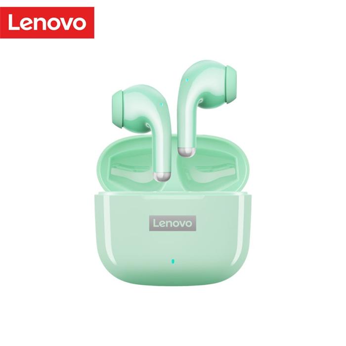 Gambar THINKPLUS LENOVO LP40 WIRELESS BLUETOOTH EARPHONE MINI EARBUDS TWS - Hijau dari lengkapbangett undefined Tokopedia