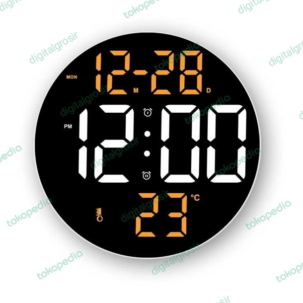 Gambar Jam Digital Led Clock Alarm Dinding / Meja Jumbo 8010 - Orange dari digitalgrosir undefined Tokopedia