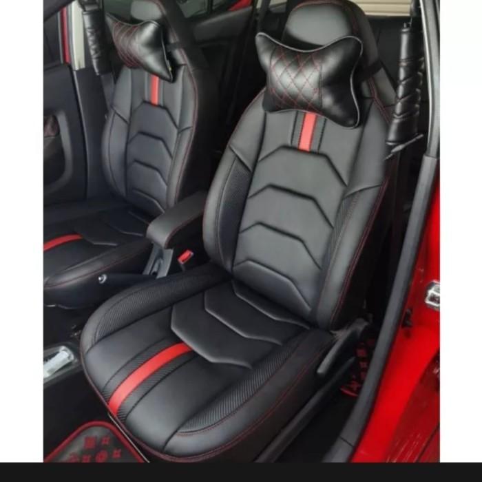 Gambar sarung jok mobil Sigra dan calya 2016-2023 full seat 3 baris - hitam merah2, sigra dari CARVIROJOK undefined Tokopedia