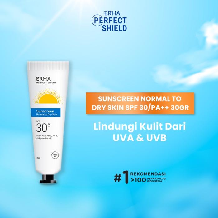 Gambar ERHA PERFECT SHIELD SUNSCREEN SPF 30 NORMAL DRY OILY SKIN SUNBLOCK - DRY NORMAL SKIN dari Toko Obat Palembang Bandung undefined Tokopedia