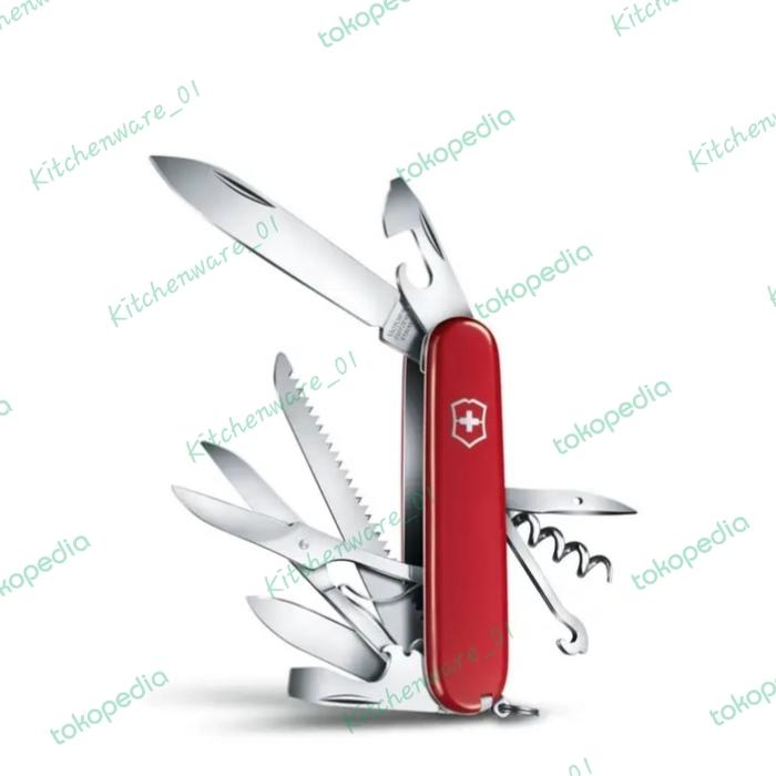Pisau Lipat Victorinox Huntsman Swiss Army Multitool Red RED