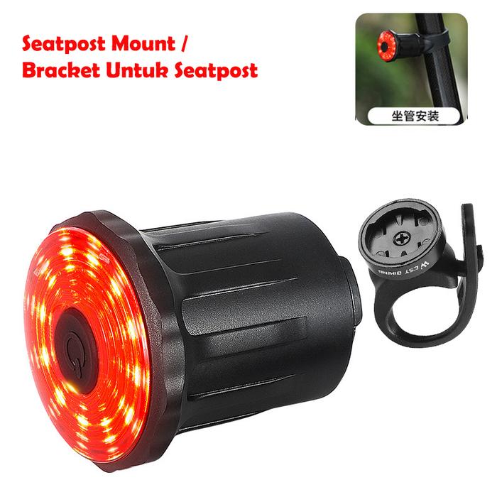 Gambar West Biking Lampu Belakang Sepeda USB Smart Brake Sensor YP0701317 - Seatpost Mount dari vesantra undefined Tokopedia