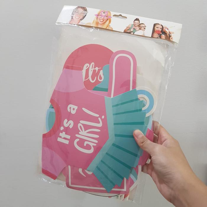 Gambar Party Supplies | Fun Photobooth Props | Kertas Stick | Properti Foto - It's a Girl dari Se Bloom undefined Tokopedia