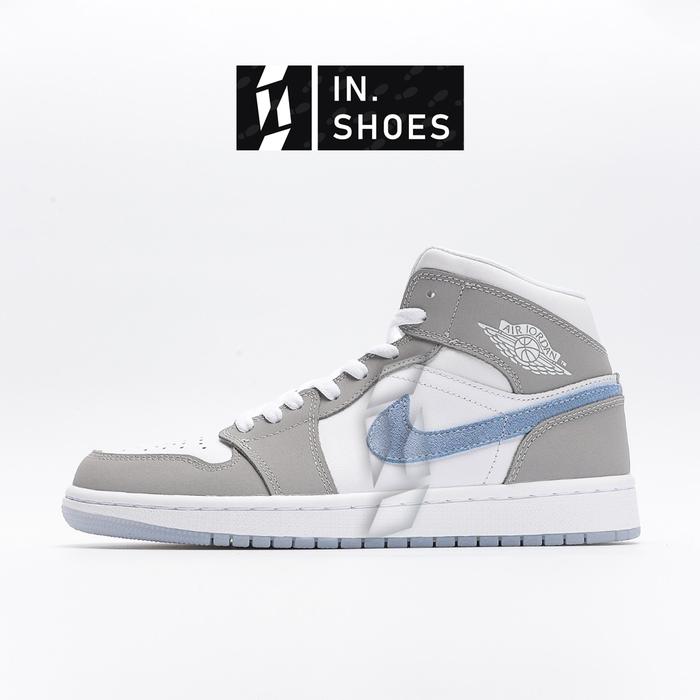 Jual Sepatu Nike Air Jordan Mid White Grey Original BNIB 40