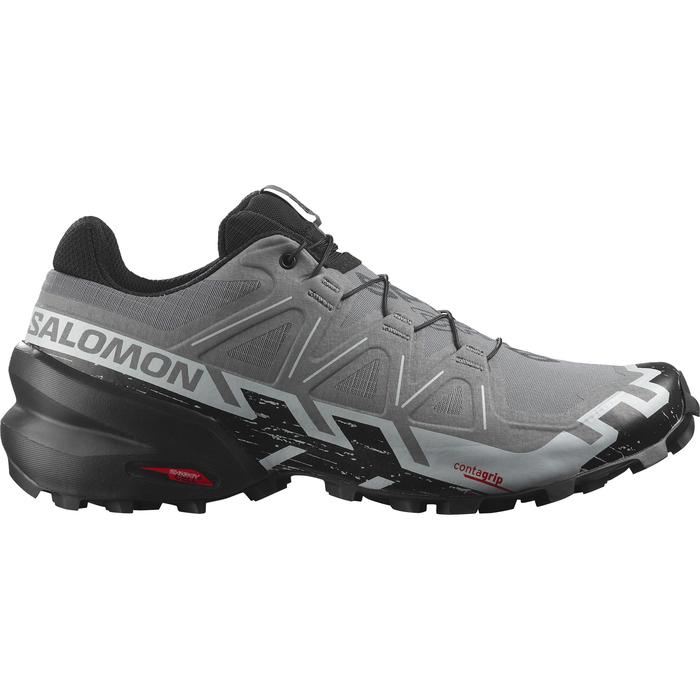 Trail Running Shoes SALOMON Speedcross Men QUIET SHADE/BLACK/PEARL  BLUE Qush/Blck-Wide, 41 1/3