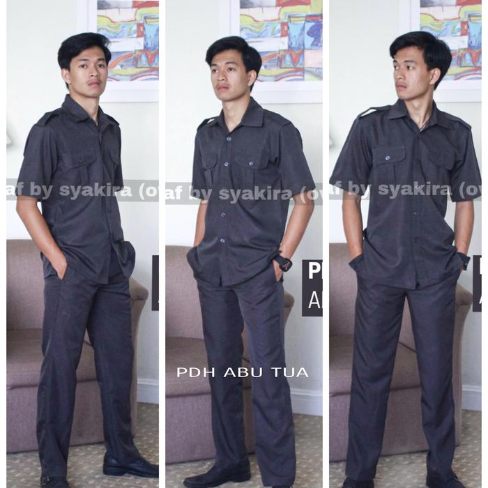 Gambar seragam kerja kantor pria asn pegawai negeri dan swasta pemda atau keki - Abu-abu, XXXL dari AZKIA BLAZER OWNER undefined Tokopedia