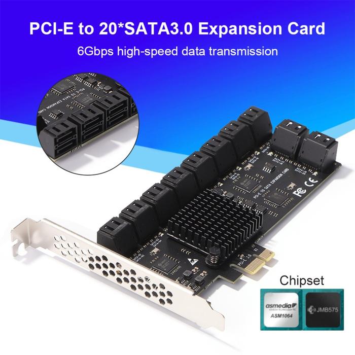 Gambar PCIE 1X PCI Express 20 Port SATA III Expansion Card SATA 3 - 8 Port dari ACC-Titanium undefined Tokopedia