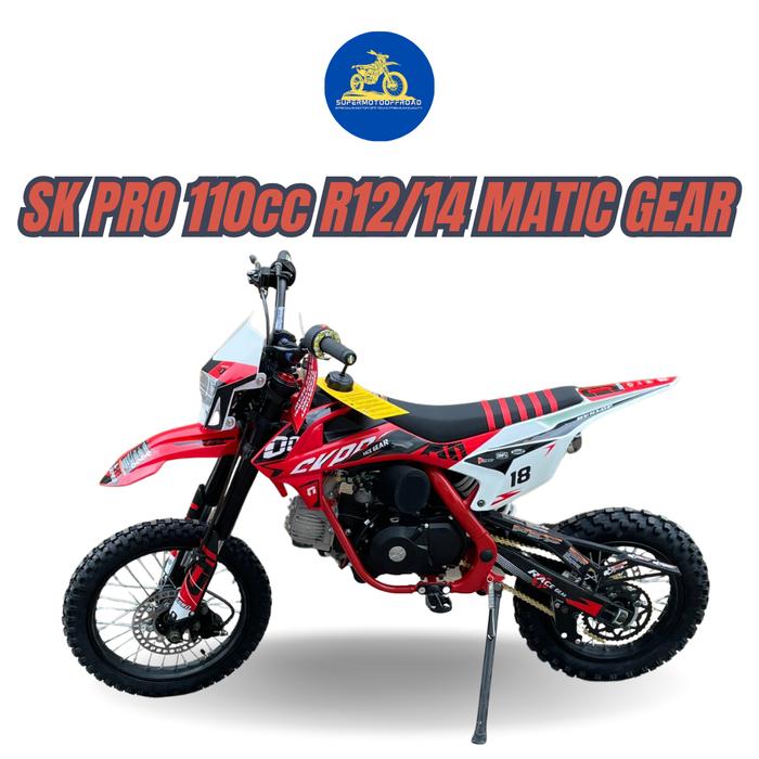 Gambar Motor Trail Mini SK PRO 110cc R12/14 MATIC GEAR Motor Mini Trail Anak - Merah dari supermotooffroad undefined Tokopedia