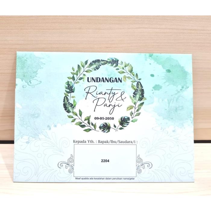 Gambar Cetak undangan pernikahan erba 2204 Amplop (GRATIS...!!!! Plastik OPP) dari waroengq_bekasi undefined Tokopedia
