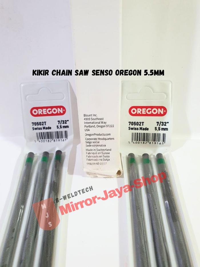 Gambar Kikir Chain Saw Senso OREGON 5.5 MM - 7/32" ORIGINAL ASLI - 3pcs dari Mirror-Jaya-Shop undefined Tokopedia