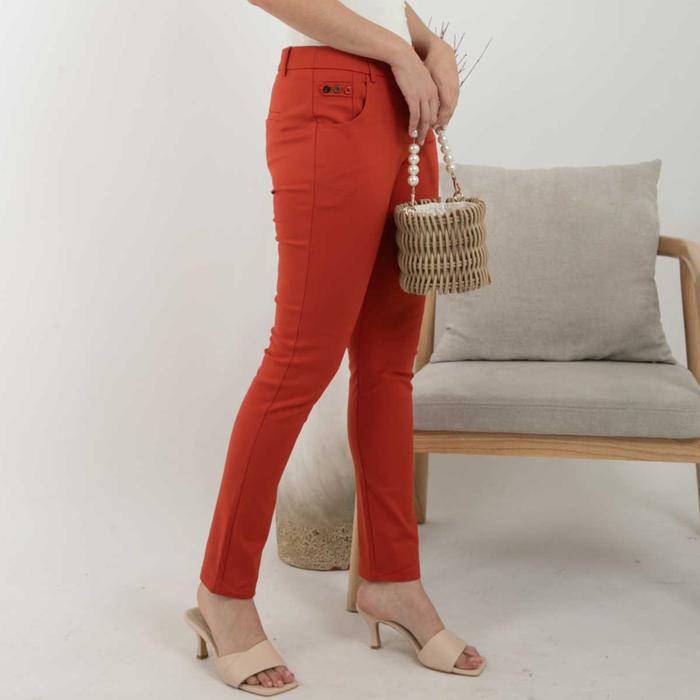 Gambar *Ready Stok* 2023 - Celana Katun Jepang Panjang 6913 (CAP) - Bata, M dari Sisters Fashion Group undefined Tokopedia