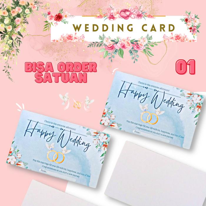 Gambar Kartu Ucapan Pernikahan Wedding Card Spesial Bisa Order Satuan - Wedding 01 dari Zeropromosi undefined Tokopedia