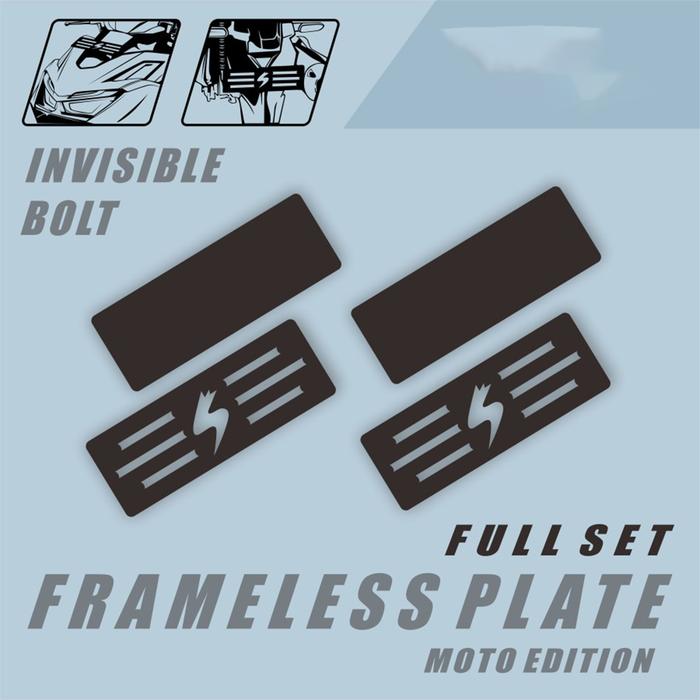 Gambar Frameless Licence Plate Dudukan Plat Motor Clean Tanpa Bor 2 Set - LOGO S dari JAZE ID undefined Tokopedia