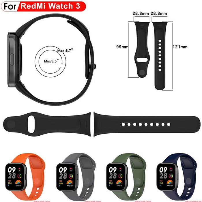Gambar Silicone Strap Xiaomi RedMi Watch 3 - Cover Tali Jam Case Soft Cover - DarkBlue dari Logay Acc undefined Tokopedia