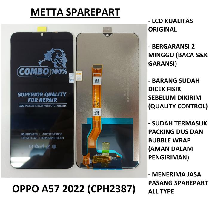 Gambar Original OEM LCD Touchscreen Oppo A57 2022 (CPH2387) - Hitam dari Metta Sparepart undefined Tokopedia