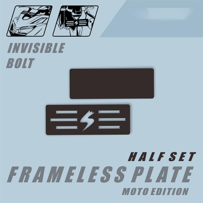 Gambar Frameless Licence Plate Dudukan Plat Motor Clean Tanpa Bor 1 Set - LOGO S dari JAZE ID undefined Tokopedia