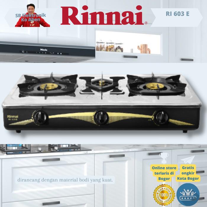 Jual Rinnai RI-603E Kompor Gas 3 Tungku - Kota Bogor - T.w Shop | Tokopedia