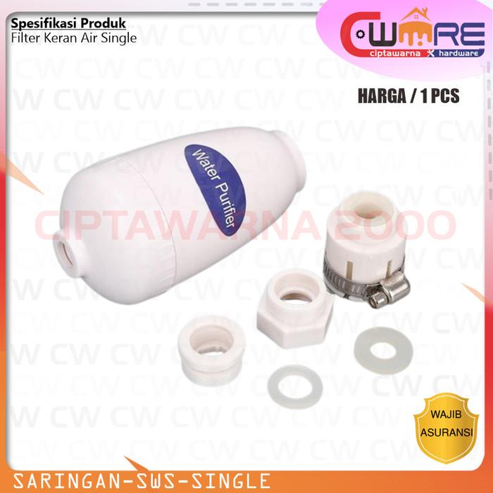 Gambar Filter Saringan Keran Air Water Purifier SWS Hi-Tech Ceramic Cartridge - FILTER SINGLE dari Ciptawarna2000 Home Living undefined Tokopedia