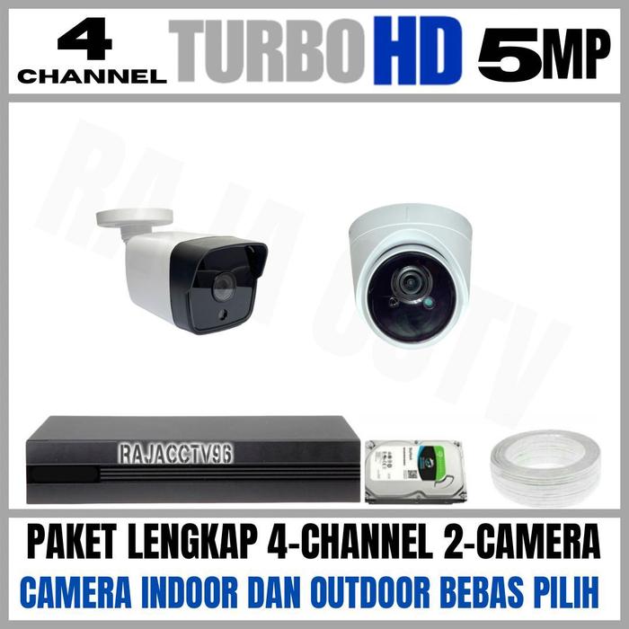 Gambar RAJACCTV PAKET CCTV 4CHANNEL 2KAMERA IC SONY FULL HD 5MP-1080P KOMPLIT dari RAJA CCTV 96 undefined Tokopedia