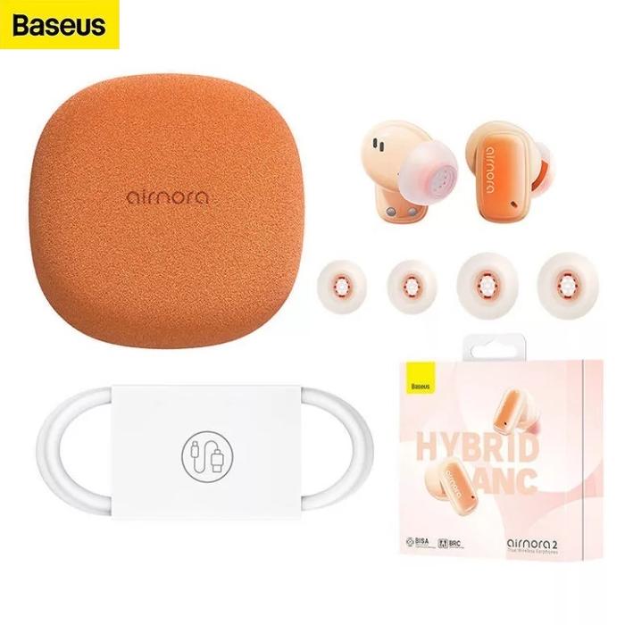Gambar Baseus TWS Air Nora 2 True Wireless Earphones - Orange dari Baseus Jakarta undefined Tokopedia