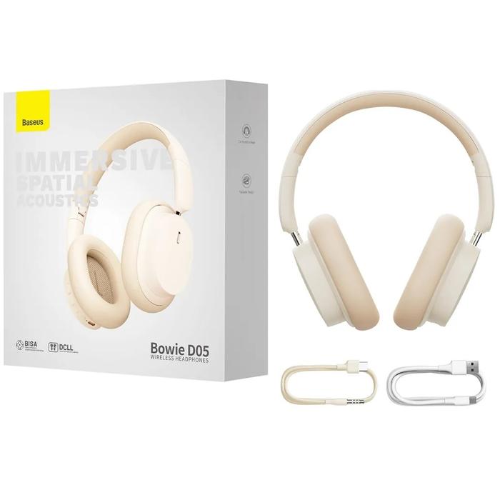 Gambar Baseus Headset Encok Wireless Bluetooth Headphone Over Ear D05 - Putih dari Baseus Jakarta undefined Tokopedia