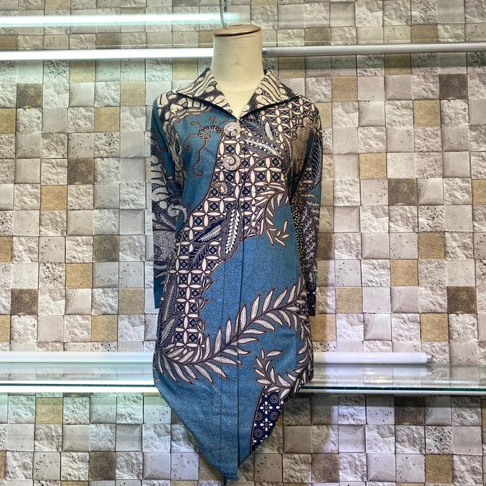 Gambar Baju Batik Tunik Pekalongan Batik Couple Full Lapisan Trikod KB.014 - WANITA, S dari Kawai Batik undefined Tokopedia