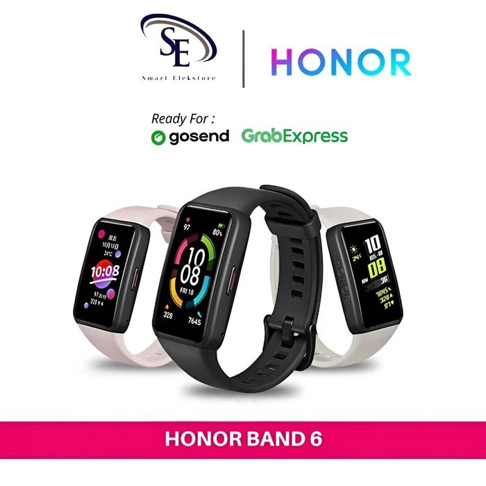 Gambar Huawei Honor Band 6 NFC Smartwatch with AMOLED Display - Hitam - Pink dari Smart Elekstore undefined Tokopedia