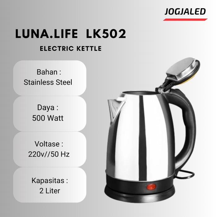 Jual Electric Kettle / Teko Listrik 2 Liter Luna Life Di Seller Shin