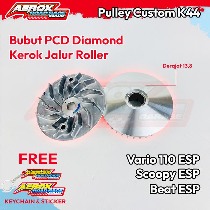 Gambar Pulley rumah roller pulley custom beat esp scoopy esp vario 110fi k44 dari AEROXROADRACE GARAGE undefined Tokopedia