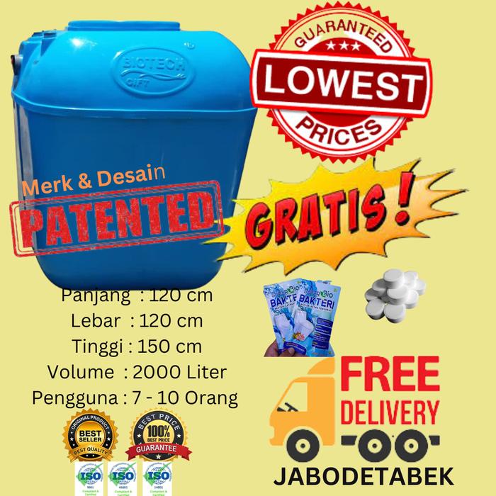 Gambar septic tank biotech 2500 liter,septic tank biofil 2500 liter,12 orang - BF Biotech 2000 dari Septic Tank Biological System undefined Tokopedia