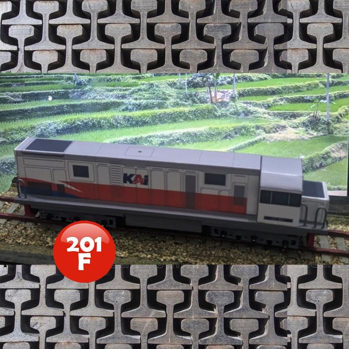 Gambar Mainan Miniatur Kereta Api Indonesia Seri Lokomotif Handmade - CC 201 F dari iim store 2 undefined Tokopedia