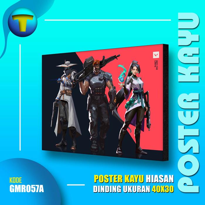Gambar Valorant Poster Dinding Kayu Gamers Gaming Wall Decor Dekorasi GMR057 - GMR057A, LOW bingkai dari tokodin.id undefined Tokopedia