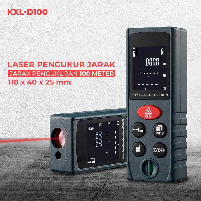 Gambar Alat Ukur Pengukur Jarak 100m Meteran Digital Laser Distance Meter - 40m dari RUMAH PERKAKAS 47 undefined Tokopedia