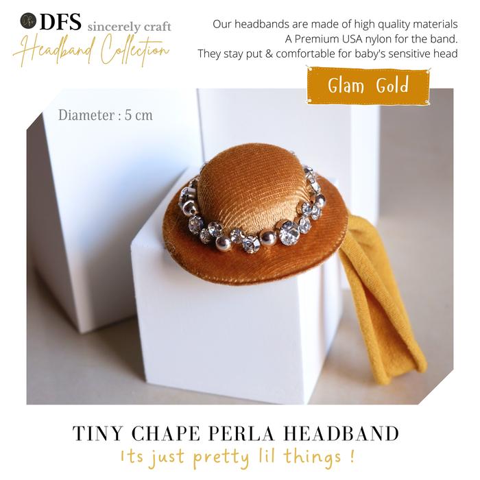 Gambar Tiny Chape Perla Headband _ Bandana Bayi Model Tiny Chape - GLAM GOLD dari DFS TUTU & KIDS SWIMWEAR undefined Tokopedia