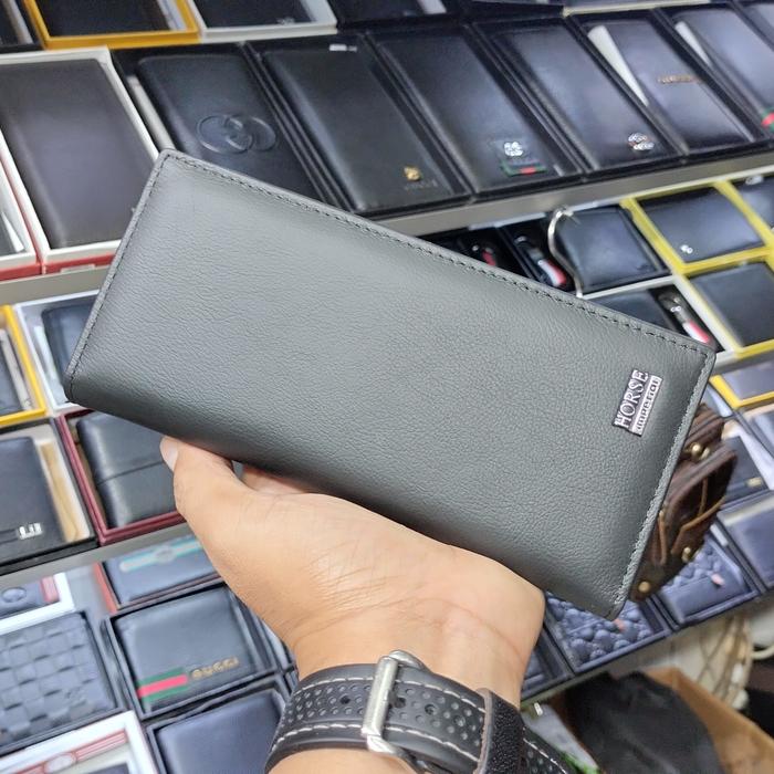 Gambar Dompet panjang kulit asli / dompet pria dan wanita kulit asli original HORSE IMPERIAL - Hitam dari FHINO SHOP undefined Tokopedia