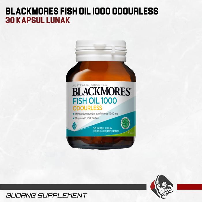 Gambar Blackmores Fish Oil Odourless 30 Softgel Minyak Ikan BPOM dari Muscle Factory_NEW undefined Tokopedia